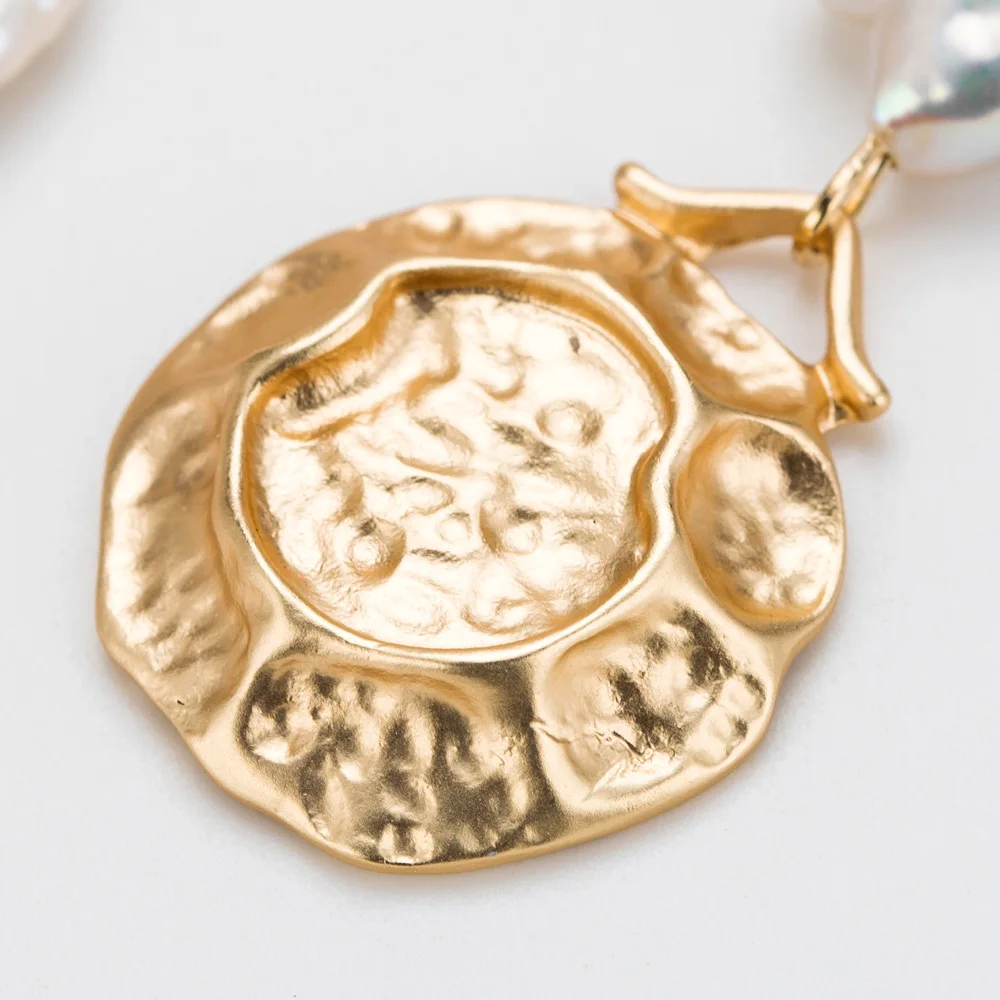 Новые модные серьги из натуральной ракушки для женщин металлические золотого