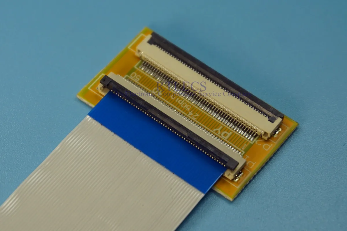 2 комплекта 50 Pin до 0 5 мм шаг FPC кабельная плата удлинитель адаптер PCB FFC кабель 60 100