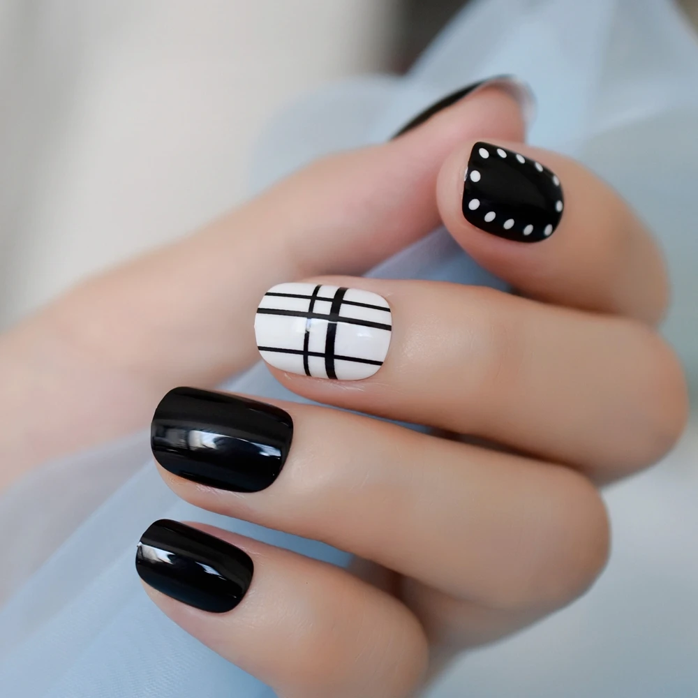 L5088 VioletRed поддельные ногти глянцевый УФ-гель Faux Ongles Средний размер нажмите на маникюр с клейкими вкладками 24/мешок - Цвет: L5088