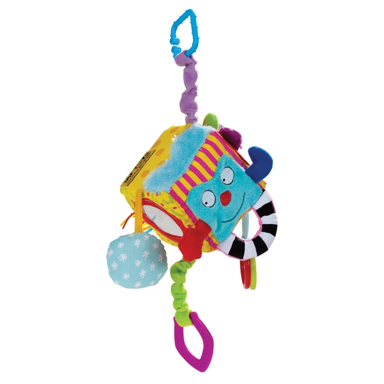 Кандис Гуо новейшее поступление красочных детских тканых квадратных блоков-погремушек с множеством сенсорных элементов обучающей игрушки Рождественский подарок, 1 шт.