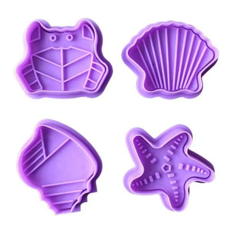 Пластиковый Плунжер для печенья 4 шт./лот|biscuit cookies|cookie biscuitcookie cutter |