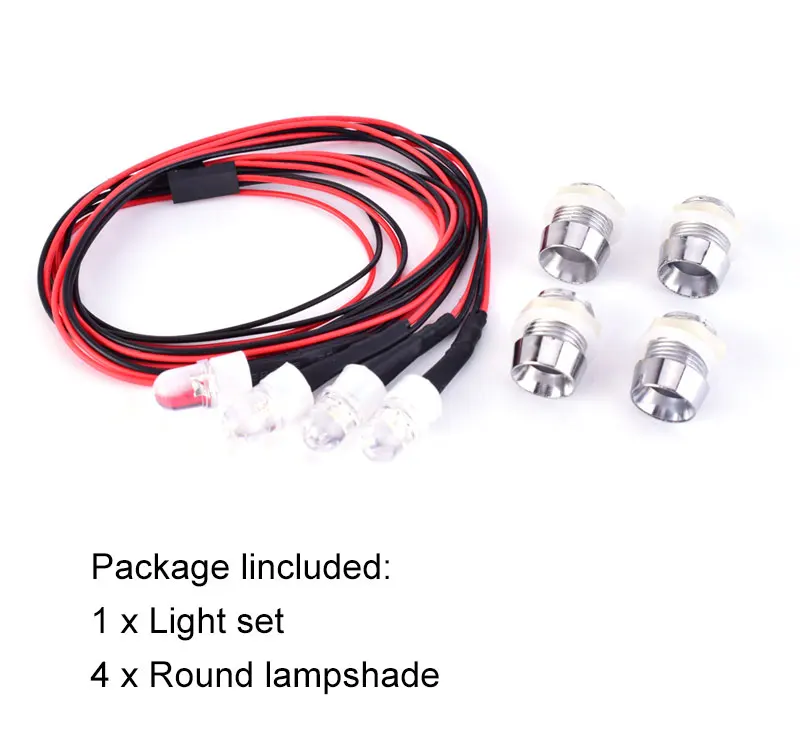 4 шт. новые красные и белые 8 мм светодиодные фары головного света для Traxxas Tamiya Axial