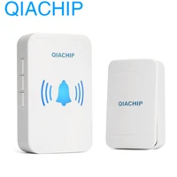 qiachip self powered wireless doorbell no battery waterproof 150m range push button door ring chime for light led eu us plug