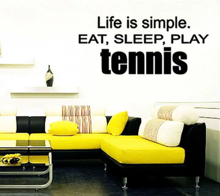 Top Play Tennis Life-простая семейная наклейка на стену для сна наклейки гостиной | Дом и