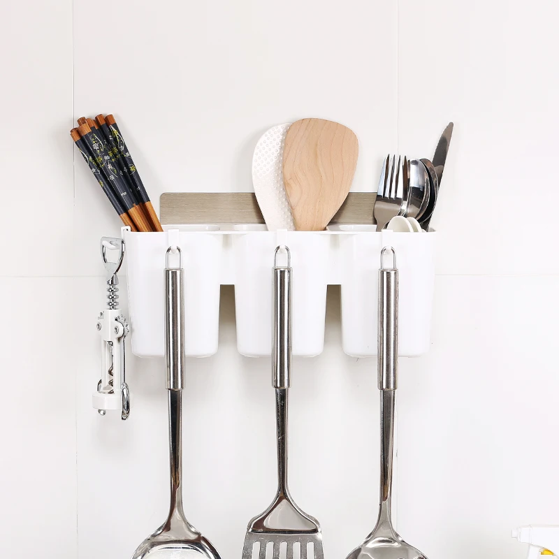 

BF040 Multifunctional Magic stick belt hook Lishui seamless kitchen storage rack, storage shelf with hook 27*6*11.5cm