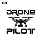YJZT 14,6 см * 11,9 см Автомобильная наклейка Дрон Пилот UAV Дрон виниловая наклейка черныйсеребряный цвет