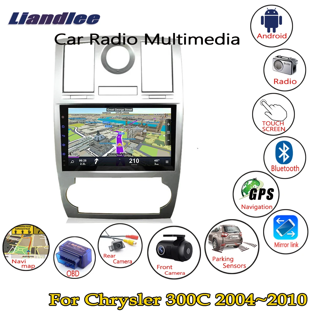 Liandlee " HD touch для Chrysler 300C 300 2004~ 2010 автомобильный Android радио плеер gps Navi Nav карты медиа OBD камера ТВ без CD DVD