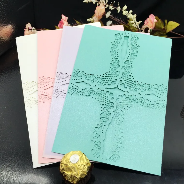 200 шт. кружевные открытки для приглашений на свадьбу | Дом и сад