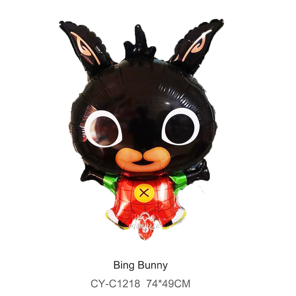 Bing Bunny Sula Pig foil воздушный шар мультфильм кролик Гелий воздушные шары Hppy День Рождения украшения для вечеринок игрушки для детей