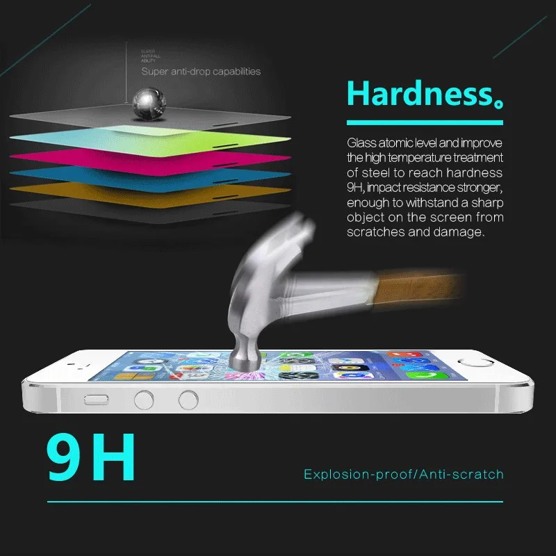 Wellzly 2.5D Закаленное стекло для iphone8 8 plus 5s 6 6s протектор экрана Защитное Apple iPhone7 7 X