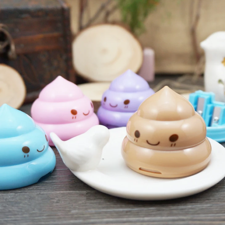 

Cute Mini Pencil Sharpener novelty fashion thrush painting Wooden or paper pencil be usable school supplies