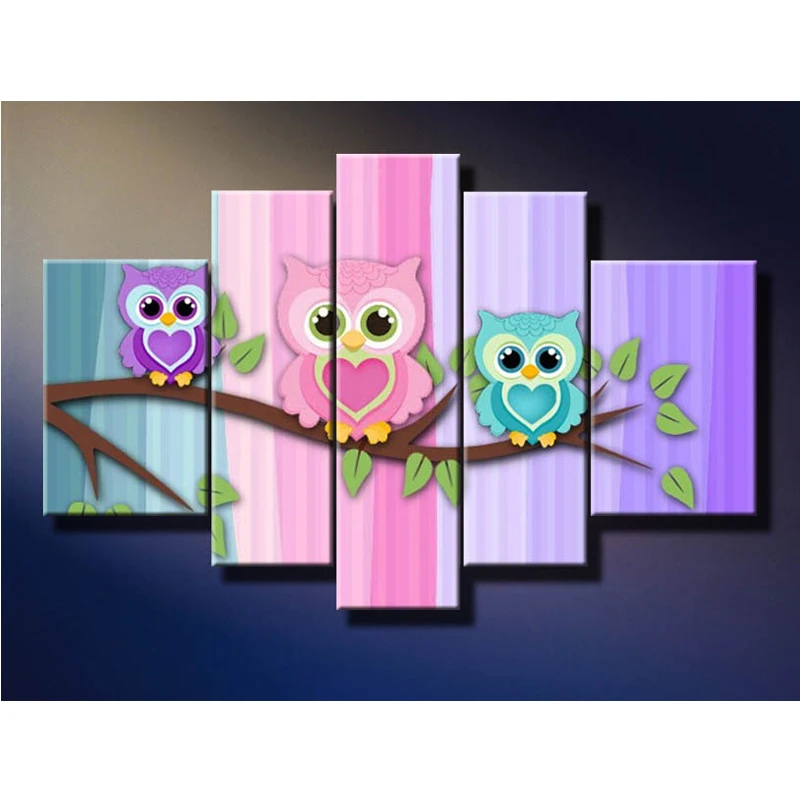 2017 картины Милая птица маленькая сова картина настенная живопись холст Картина