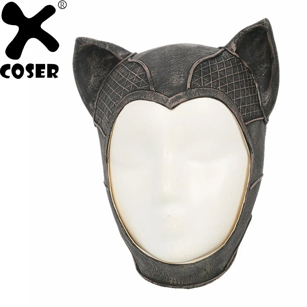 XCOSER маска женщина-кошка игра Бэтмен Аркхэм рыцарь косплей реквизит латекс милый