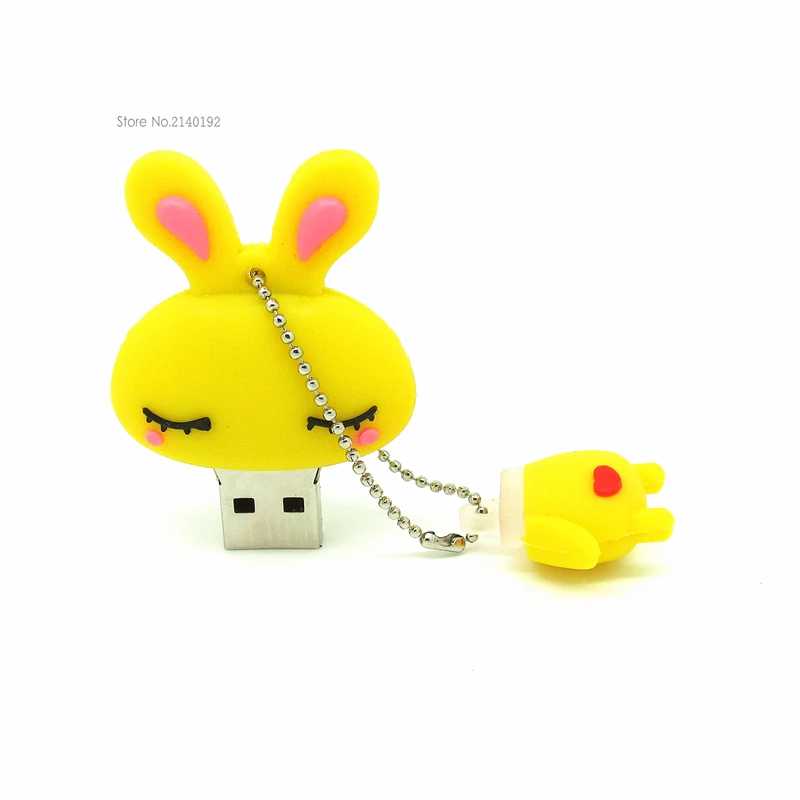 Милый USB флэш накопитель с японским мультяшным любовным Кроликом силиконовая