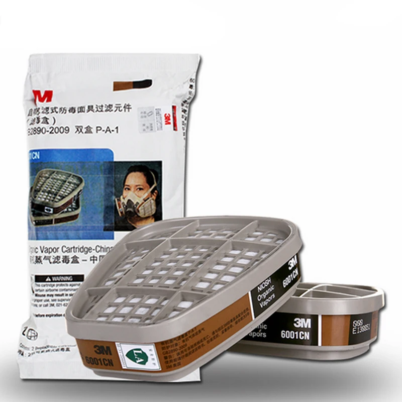 1pair/2pair/5pair/9pair 3M 6001 Organic Vapor Respirator Filter Cartridge For 3M 7502 6200 6800 Gas Mask