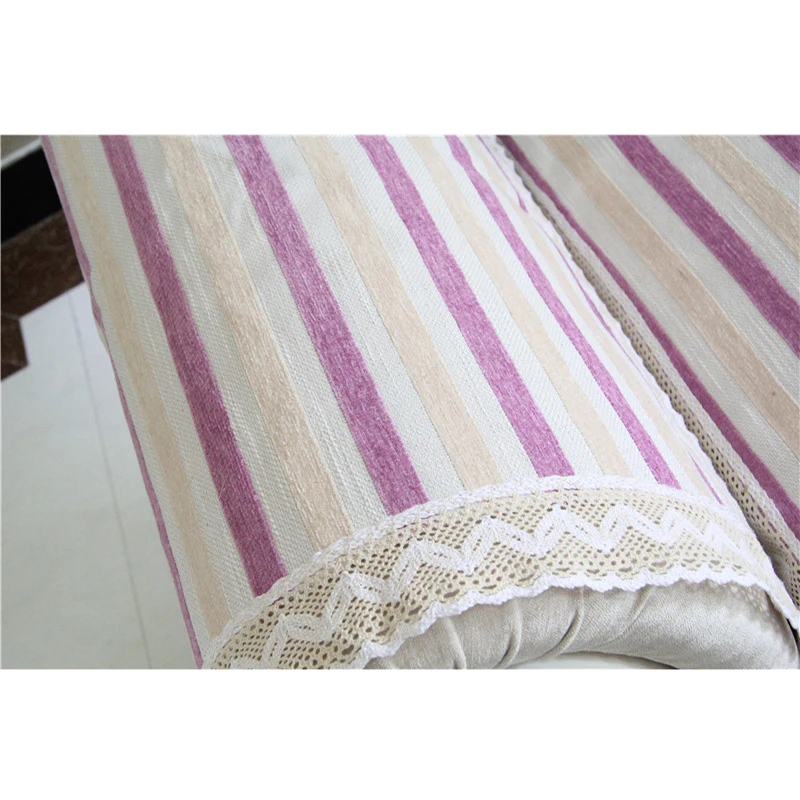 Шенилл хлопковое льняное полосатое полотенце для дивана чехол гостиной коврики 1