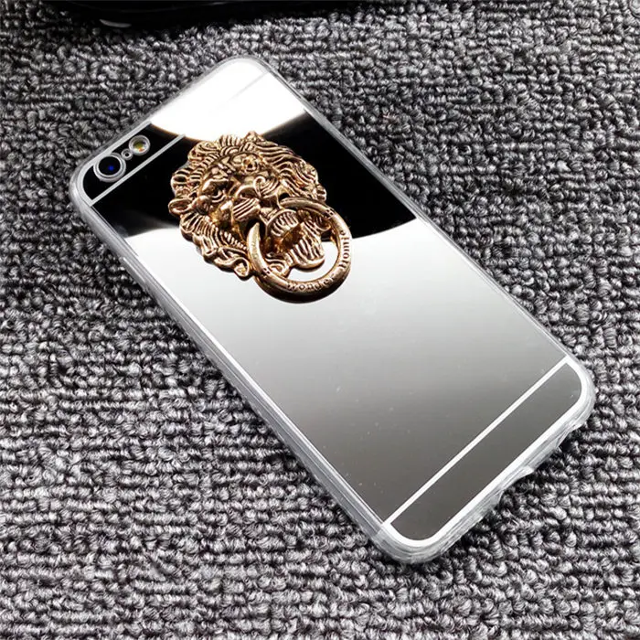 Роскошный зеркальный чехол LaMaDiaa с кольцом покрытием из ТПУ для телефона iphone 12 mini