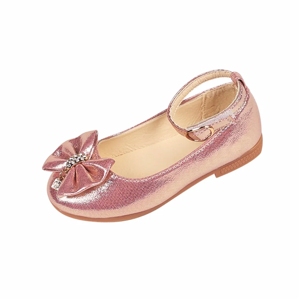 Обувь для девочек; детская модная однотонная обувь принцессы с бантом для танцев; Качественная обувь для малышей; chaussure princesse fille4.285