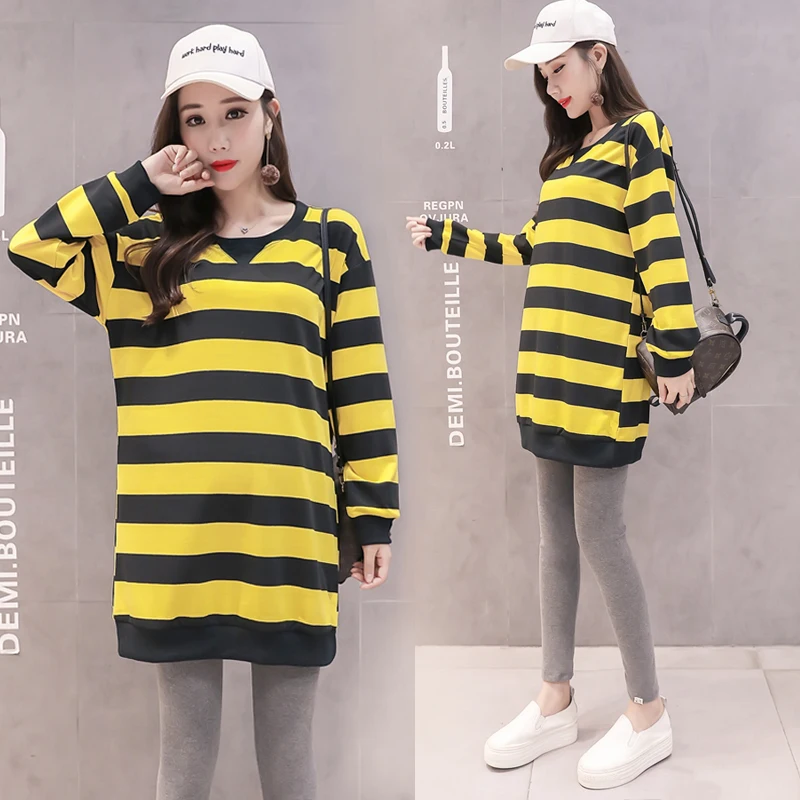 2018 Autumn Korean Fashion Maternity Shirts Long Sleeve Clothes for Pregnant Women Elegant Pregnancy Tops Lovely Printed Cotton | Мать и