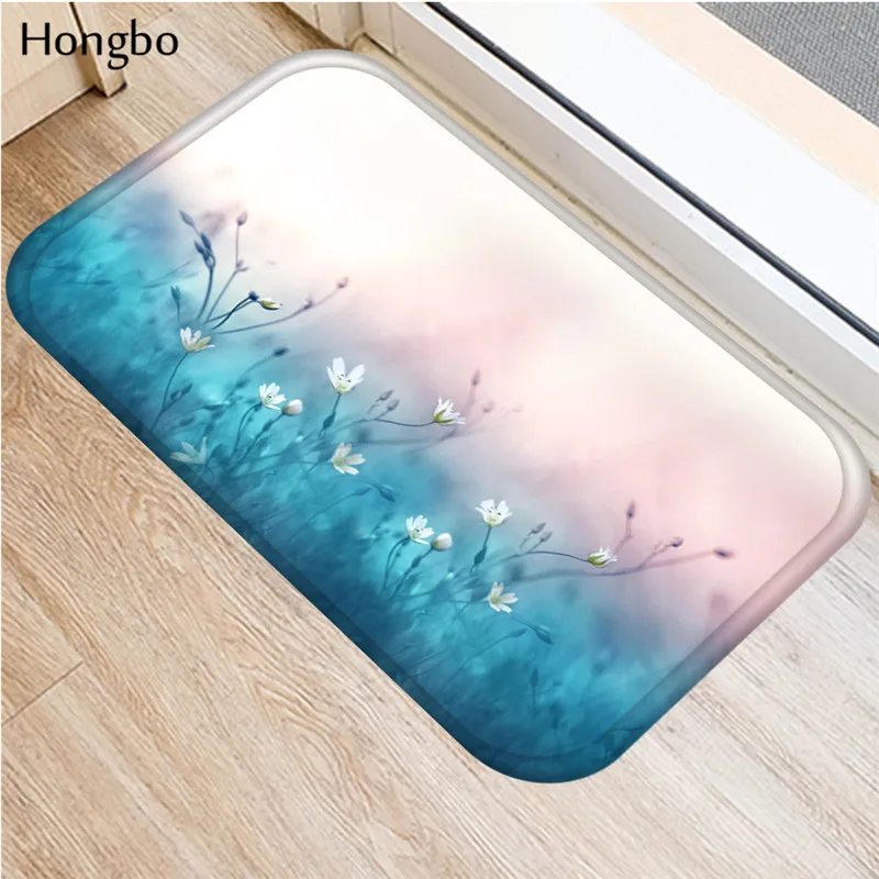 

Hongbo New Creative Rugs Washable Beautiful Flower Floral Carpet Mats Bedroom Non-Slip Floor Mats Area Rug for Living Room