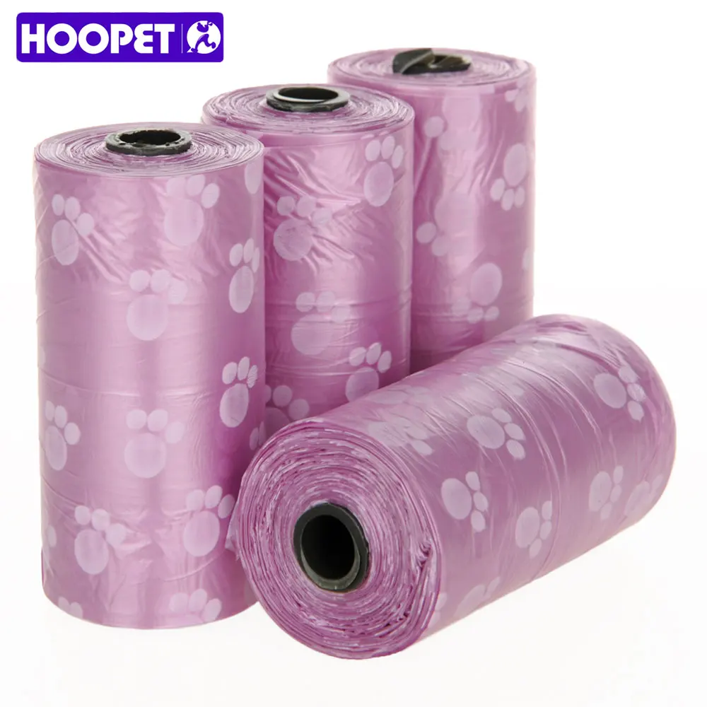 HOOPET мусорная сумка для домашних животных мусора собак и кошек 4 упаковки в мешок