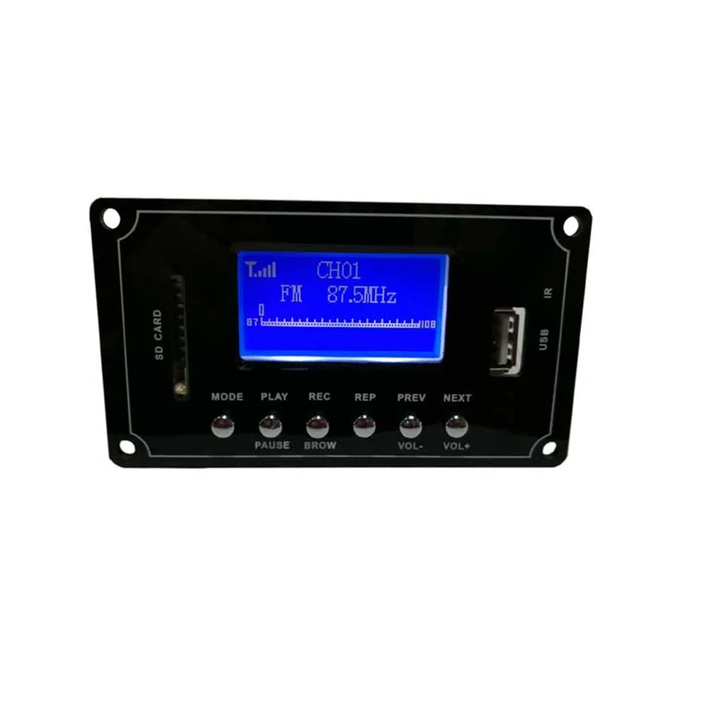 Tenghong DC12V MP3 аудио декодер доска Bluetooth 4 2 WMA WAV FLAC FM радио с Запись текст Дисплей decodering
