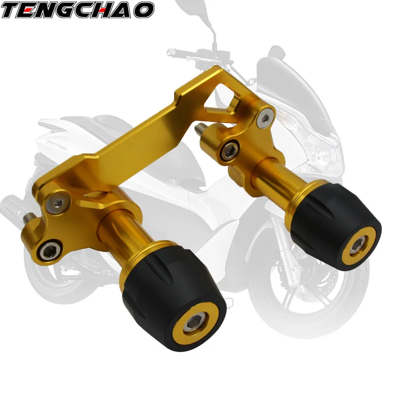 Motorcycle rear anti-collision slider guard axle muffler pipe frame fall protection For Honda PCX Yamaha x-max 300 | Автомобили и