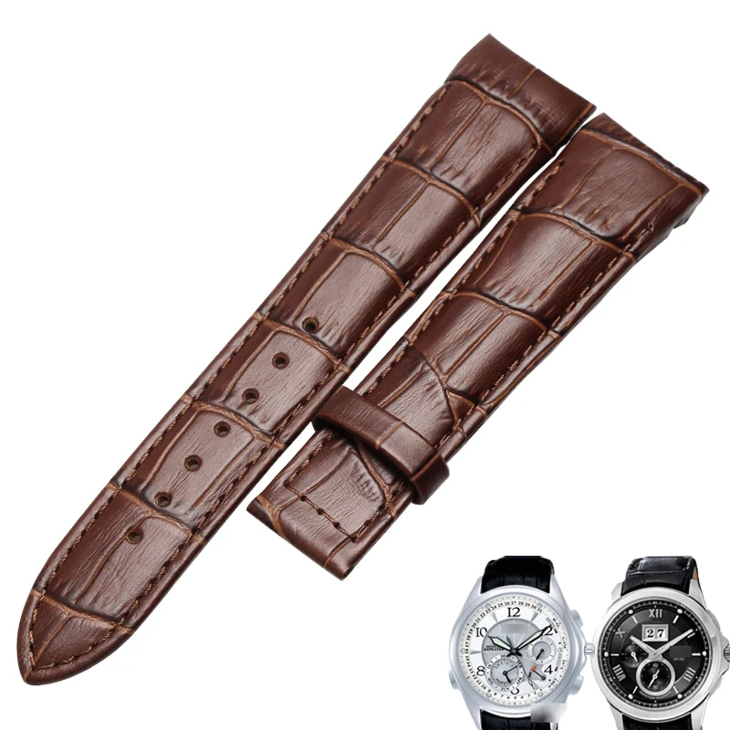 WENTULA часы для Citizen для BL9002 BL9007 BL9000 телячья кожа ремешок из натуральной коровьей кожи кожаный ремешок часы - Цвет ремешка: 5