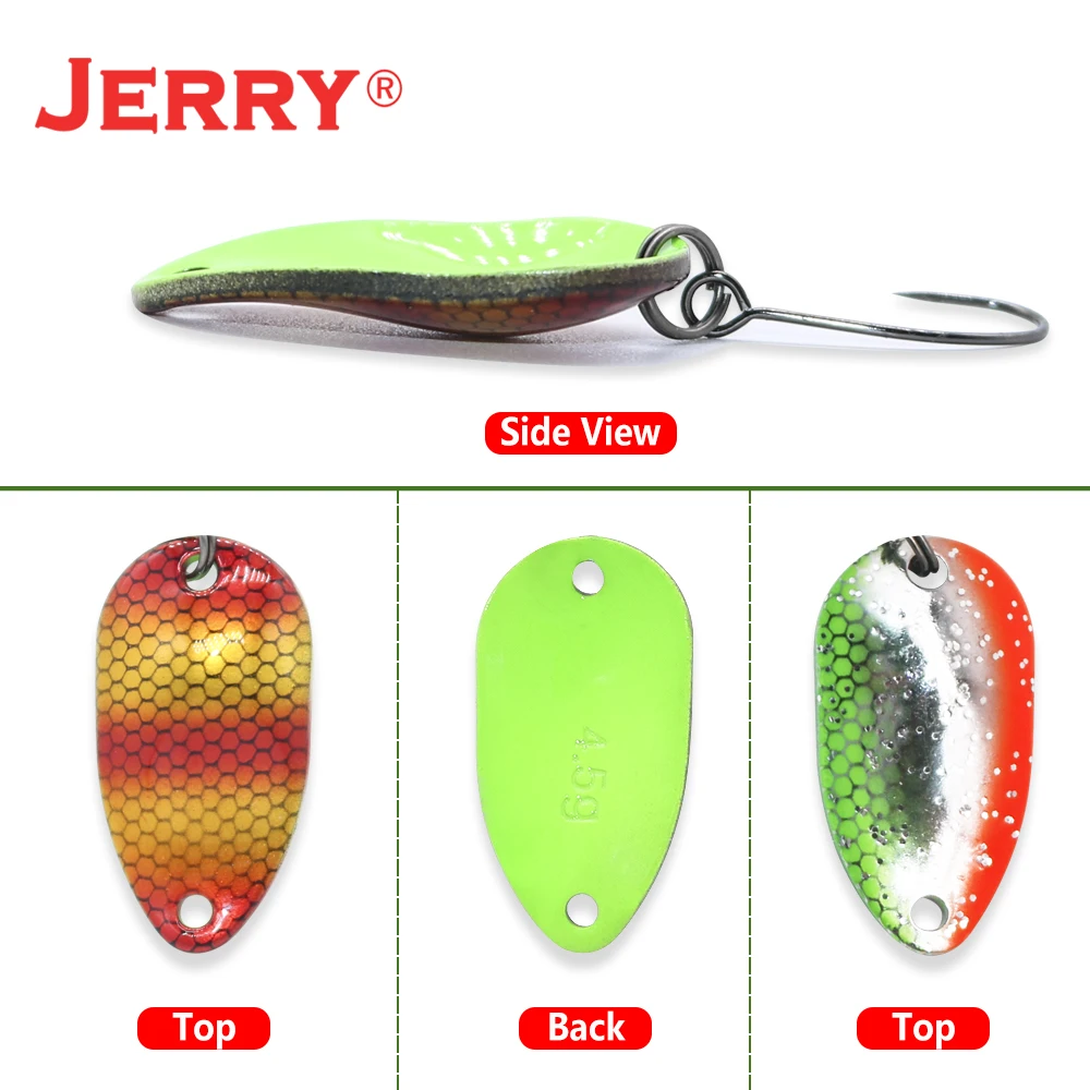 Jerry Gemini Pesca рыболовной сети 2g 3 5g 4 5 г несколько цветов Micro рыболовные ложки форель