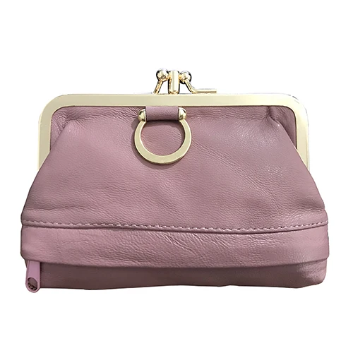 034Pink BELLO TUTTI, Женский мини кошелек для монет, натуральная кожа, дизайн, кошелек для леди, с металлической застежкой, кошелек для мелочи, повседневная сумка - Цвет: 034Pink