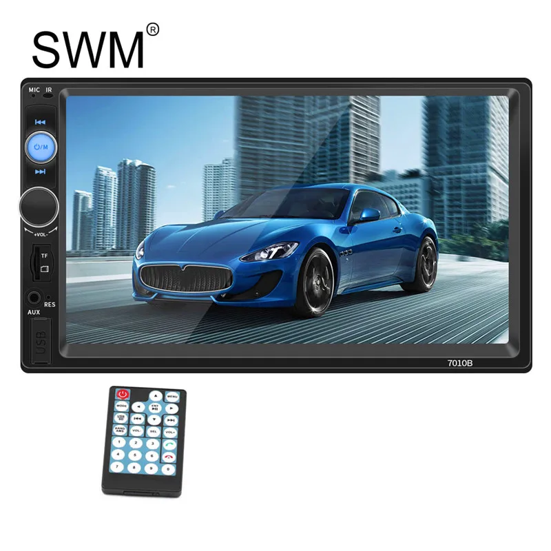 Car Radio Автомагнитола 2 Din 7010B ", автомагнитола 1080 P, сенсорный экран, Bluetooth, управление рулем, Кассетный плеер, 2 Din, автомагнитола - Цвет: Car Radio