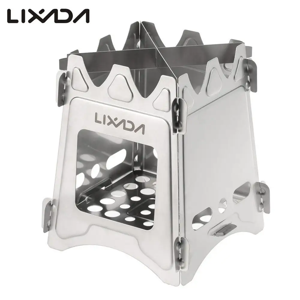 Компактная складная деревянная плита Lixada для приготовления пищи на открытом
