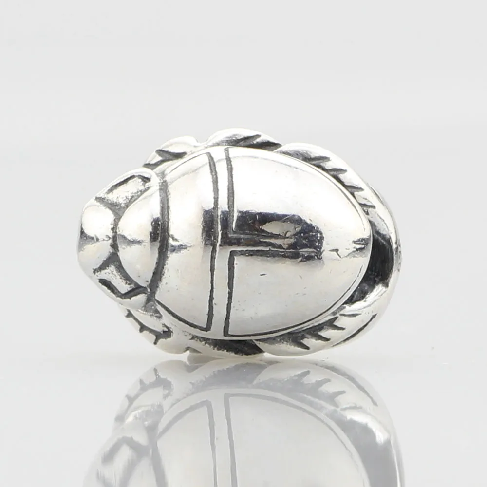 Шармы из стерлингового серебра 925 пробы Scarab оригинальный браслет и ожерелье в