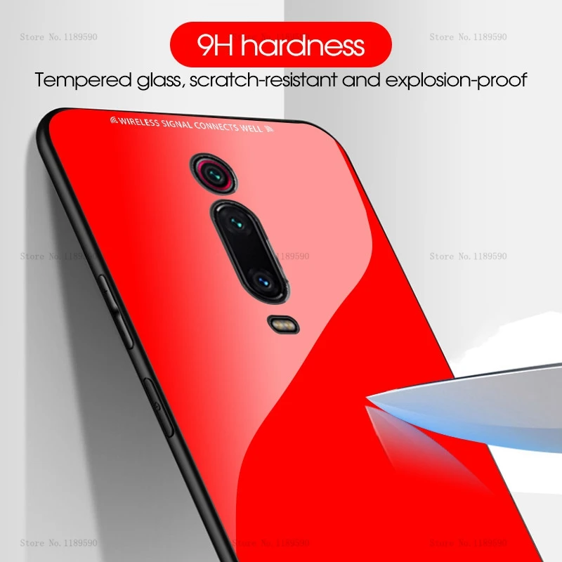 Роскошный Жесткий стеклянный чехол для Xiaomi mi 9 SE mi 9 T, силиконовая задняя крышка из ТПУ для телефона, чехол для телефона Red mi K20 Pro 7 7A Note 7 Pro mi 9t mi 9, чехол