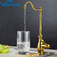 vouruna luxurious golden 100 lead free faucet drinking ro water filtration reverse osmosis faucet tap