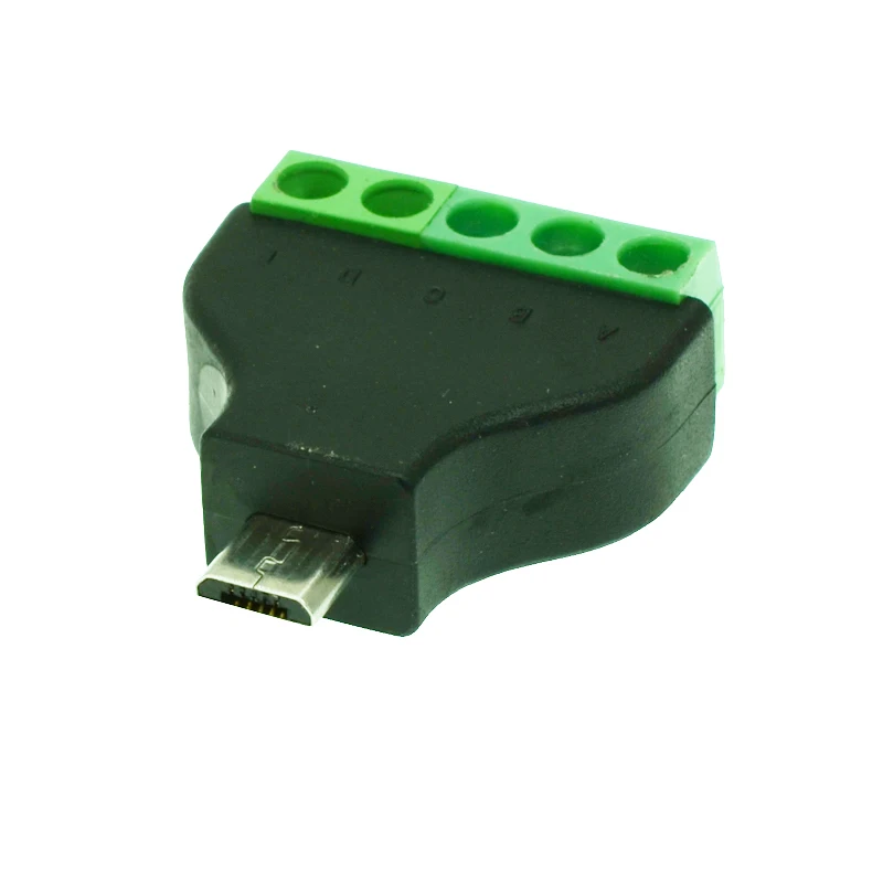 1 шт. штекер Micro USB на винтовой коннектор с защитным коннектором микро клеммный