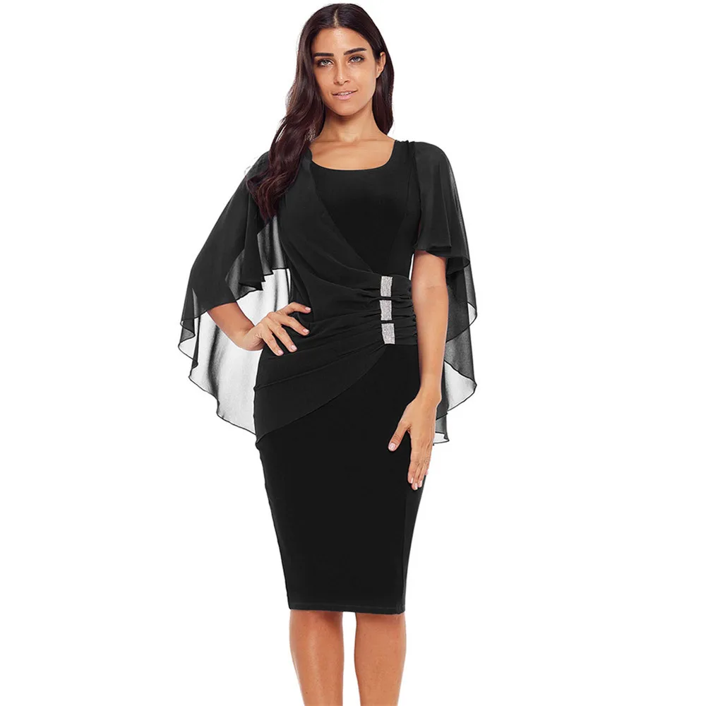 Women dress summer batwing sleeve pencil sexy elegant fashion party |