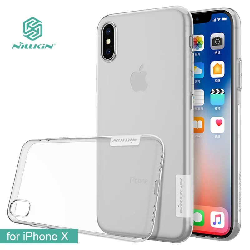 Ультратонкий Прозрачный чехол Nillkin из ТПУ для iPhone X 0 6 мм 10 силиконовый + розничная