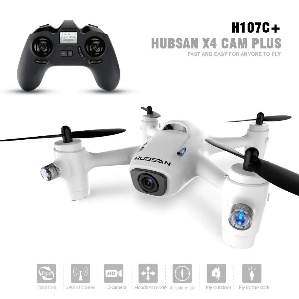 Hubsan X4 Plus H107C+ H107C Plus 2,4 ГГц Безголовый Радиоуправляемый квадрокоптер Дрон с камерой HD 720P RTF и удержанием высоты RTF
