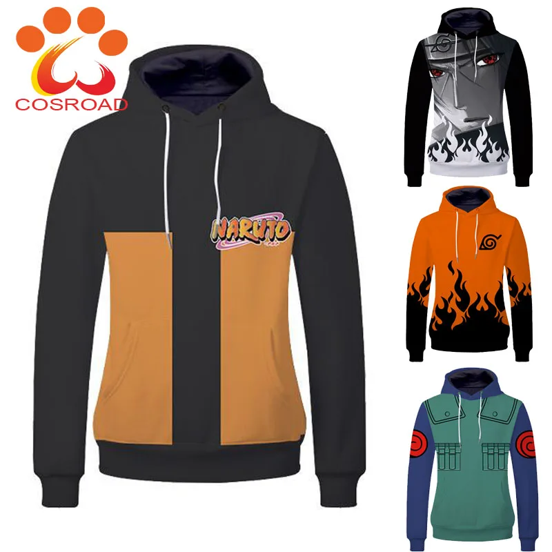 Cosroad Naruto Uchiha Itachi Kakashi Толстовка Косплей костюмы для мужчин и женщин Хэллоуин