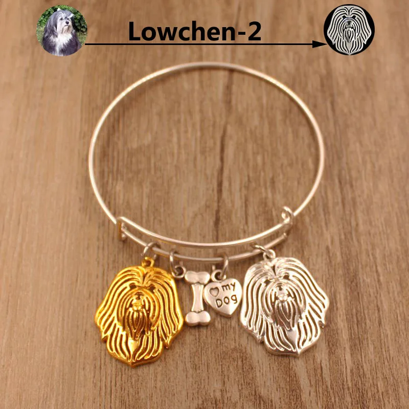 Браслет ручной работы с животными Lowchen Dog Love из сплава металла для мужчин женщин
