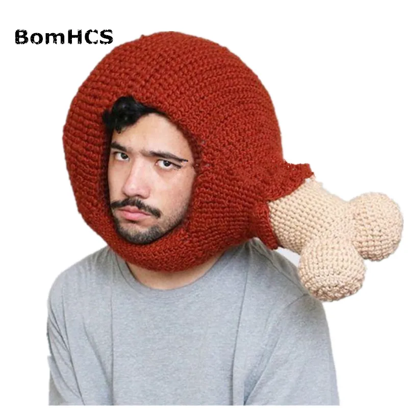 BomHCS забавная зимняя вязаная шапка ручной работы со свежими ногами подарок на