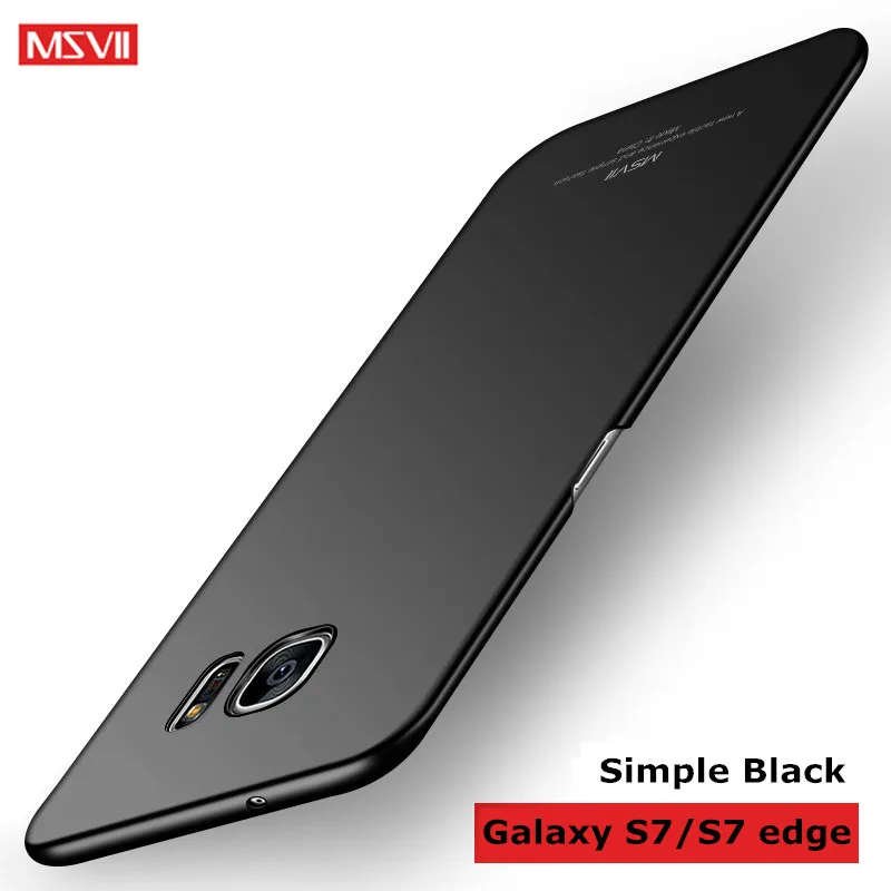 Simple Black Для samsung Galaxy S7 Edge чехол MSVII Роскошный тонкий чехол s для samsung Galaxy S 7 Edge для Galaxy S7 чехол жесткий чехол для телефона Корпус - Цвет: Simple Black