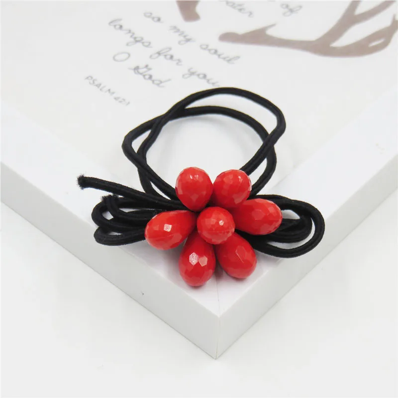 1 шт. разноцветные резинки для волос с ромбовидными цветами игрушка девочки