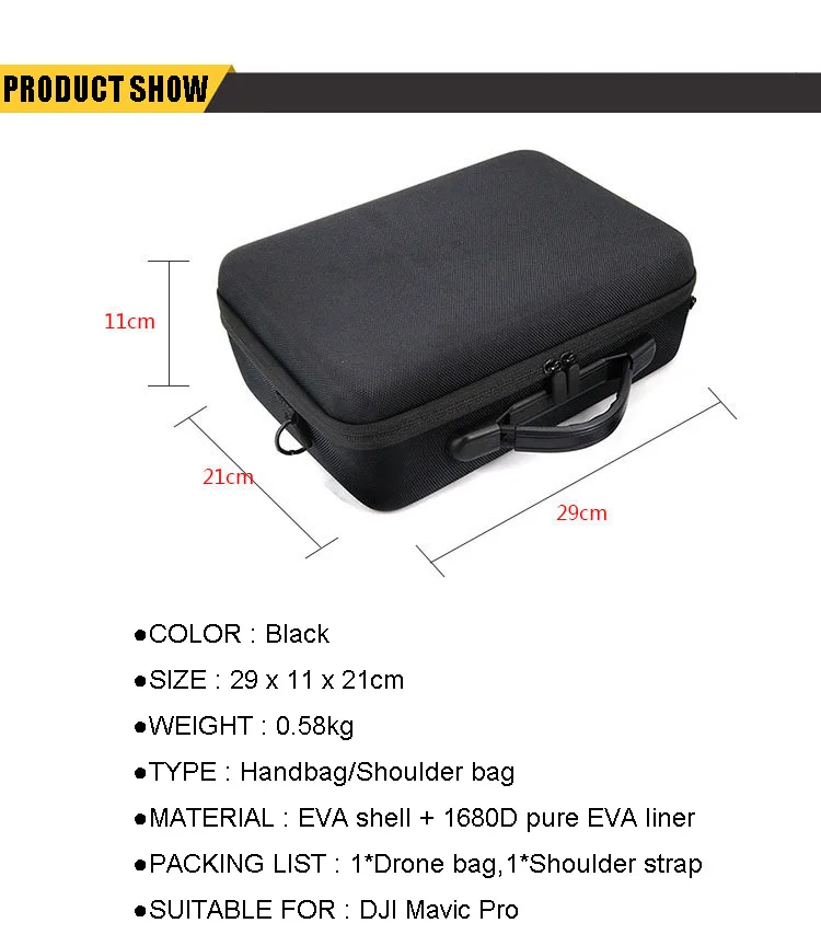 Mavic Pro DJI Hardshell водонепроницаемый наплечный Дрон сумка переносная коробка для хранения сумка для DJI MAVIC PRO Platinum