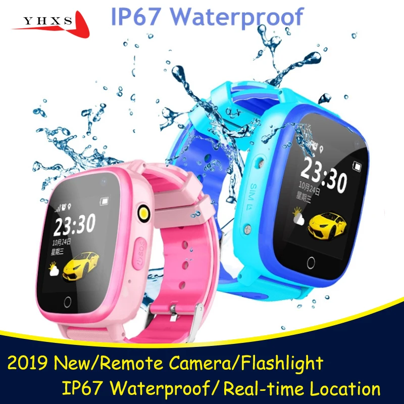 2019 Новинка IP67 водонепроницаемые смарт безопасные часы GPRS LBS в режиме реального