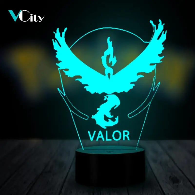 3D ночной Светильник VCity светодиодная настольная лампа мультяшный японский