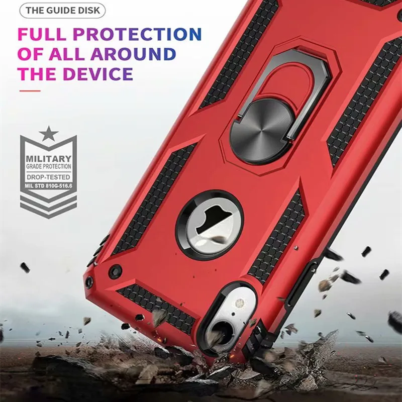 Luxury Matte Metallic ring Phone Back Case For iPhone 13 11 12 Pro XS MAX XR 7 8 Plus Shockproof Armor Car Holder Magnetic Cases | Мобильные