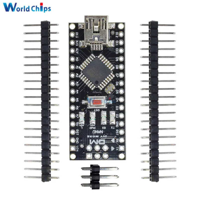 5 шт./лот Mini USB Nano 4 0 atmega328 Atmega328P контроллер для Arduino ATMEGA328P AU PL2303TA в 16 м плата модуль с