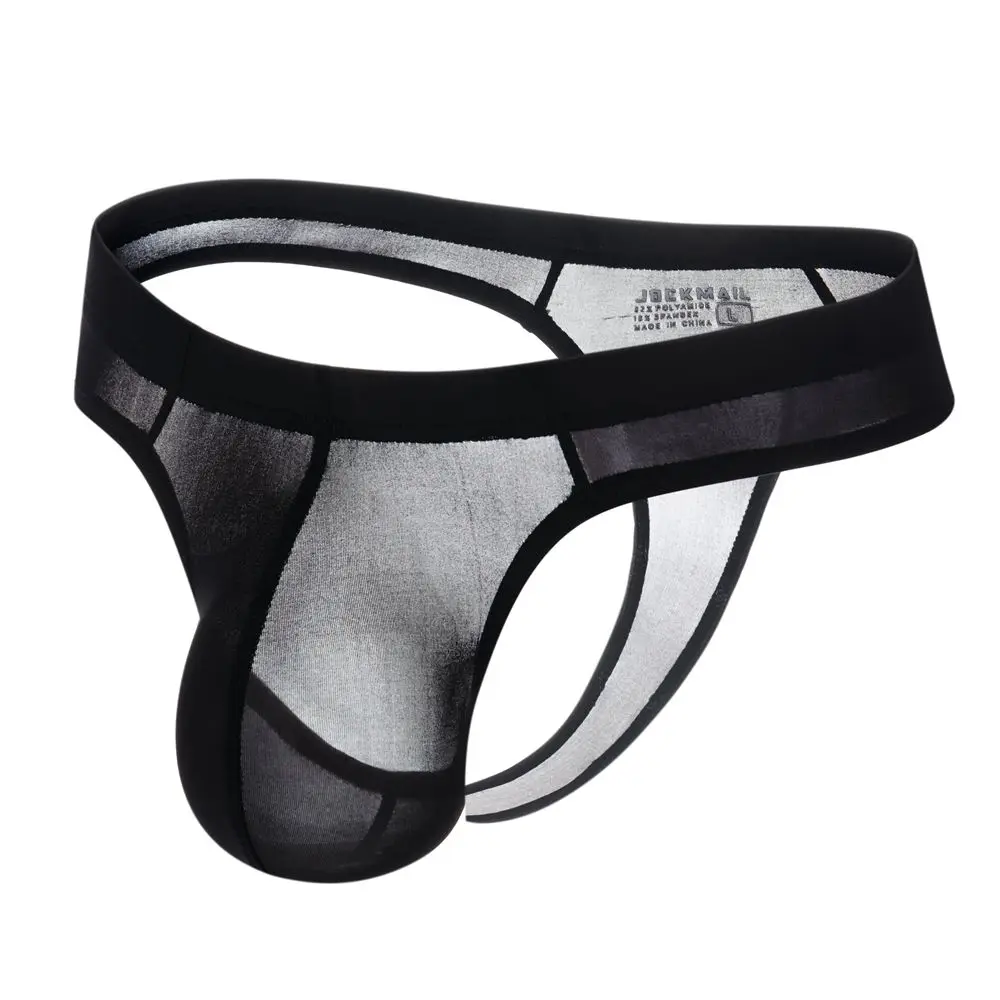 JOCKMAIL Ice Silk бикини Гей Нижнее белье для мужчин стринги Слип Мужской Бандаж мужские
